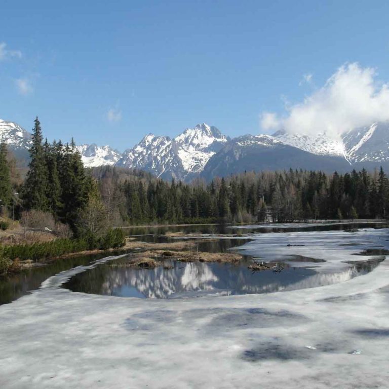 Nové Štrbské pleso sa nachádza pol kilometra juhovýchodne od Štrbského plesa, hlavného turistického centra.